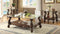 Versailles Coffee Table, Cherry Oak & Clear Glass